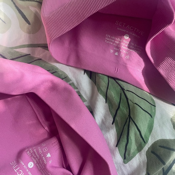 SET Active Vibrant Pink Ribbed Set - Picture 4 of 4